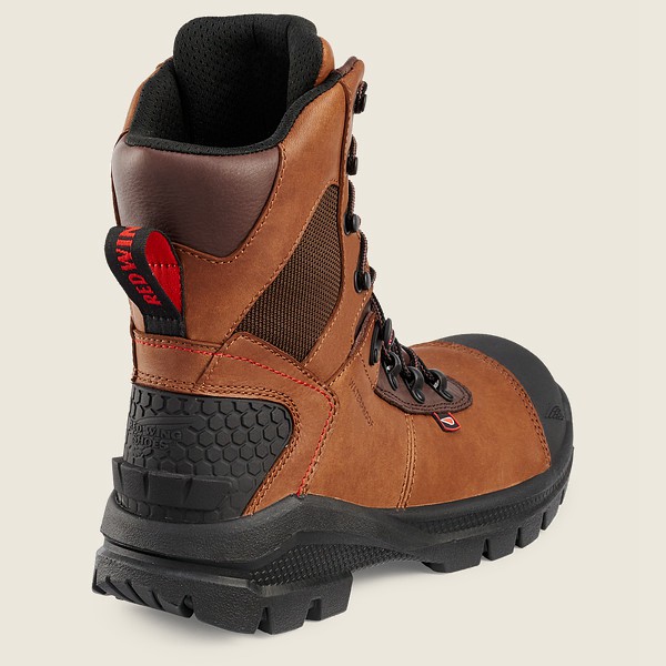 Botas de Trabajo Red Wing Hombre Marrom/Negros - Crv™ - 8-Inch Waterproof Soft Toe - 974-DXWQVC